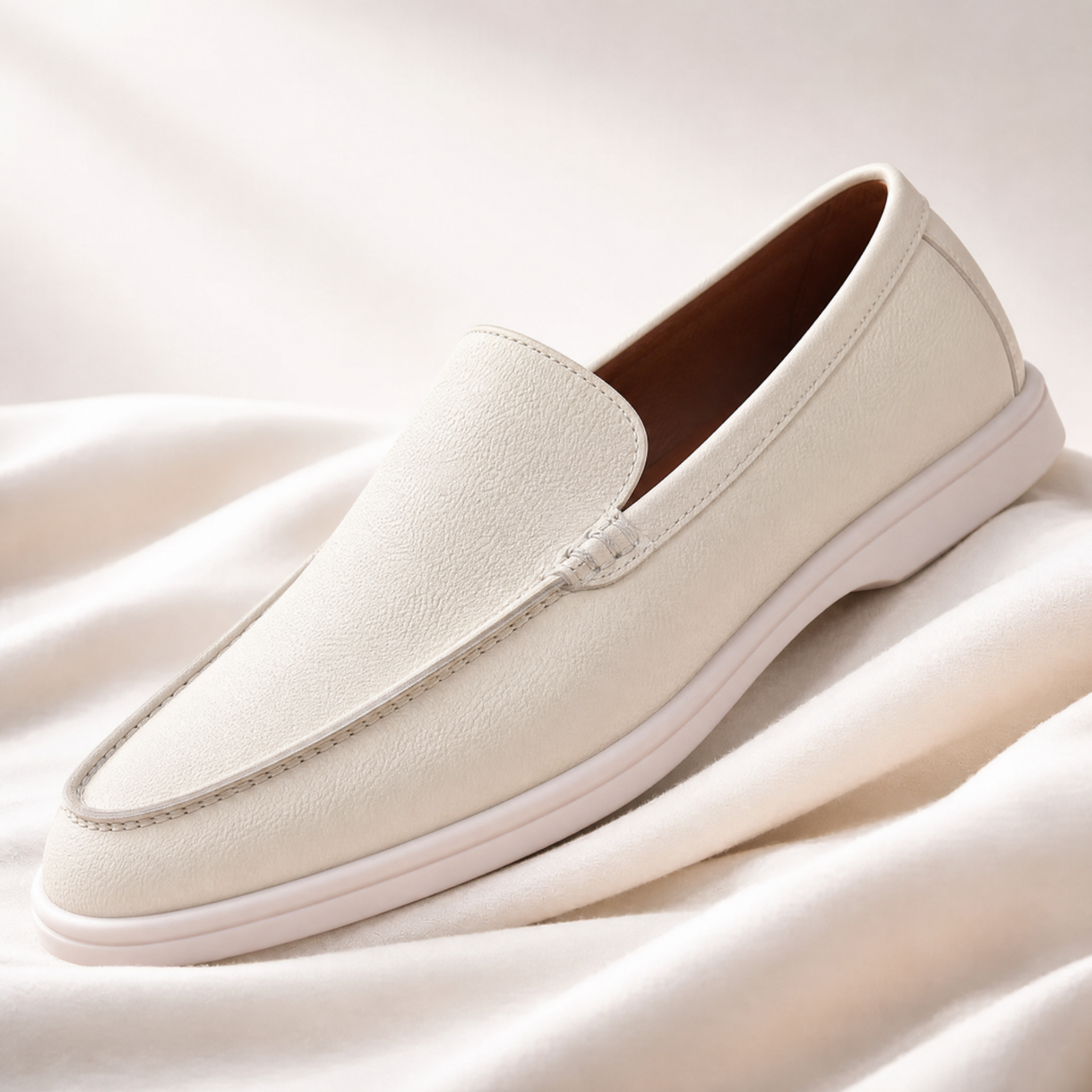Men's Leather Loafers With Cushioned Footbed
