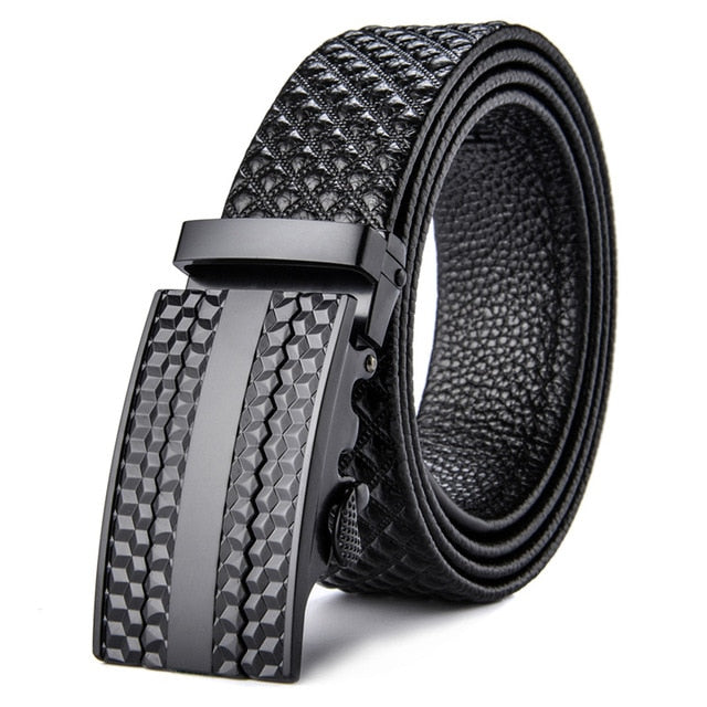 Leather Belt Waterproof Scratch Resistant Black