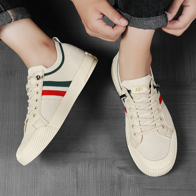 Side view of lightweight men's mesh sneakers