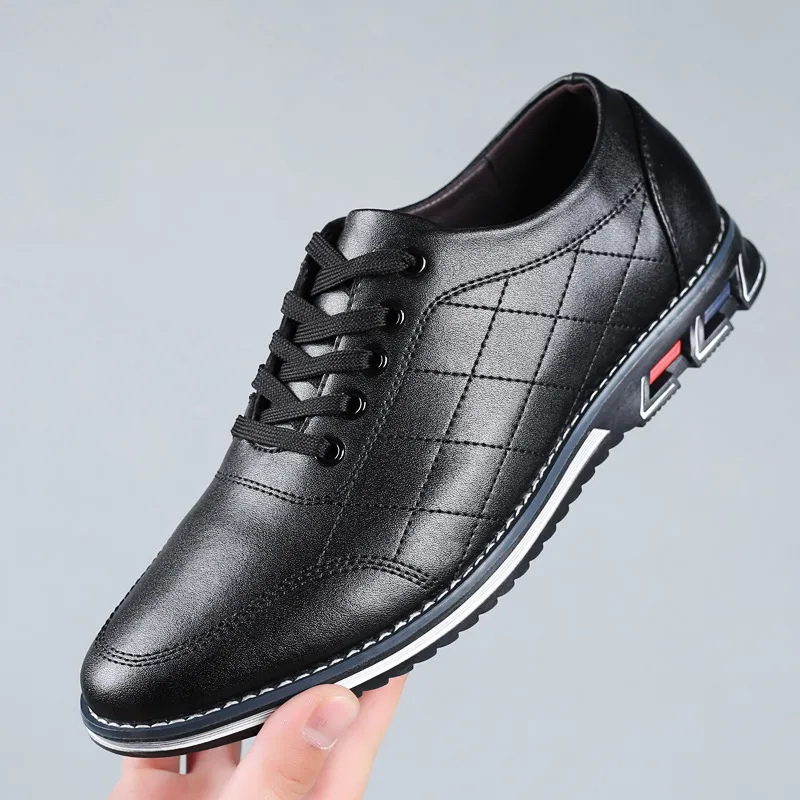 Men's business shoes displayed in a clean product view
