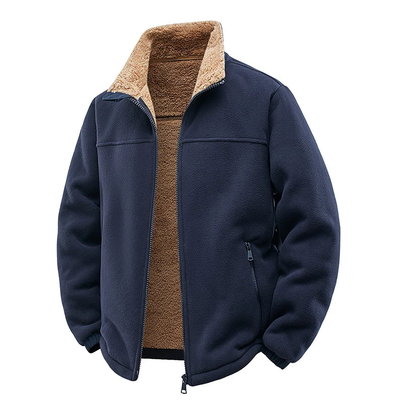 Men’s Fleece Hunting Jacket Warm Polar Hoodie Multi-Pocket