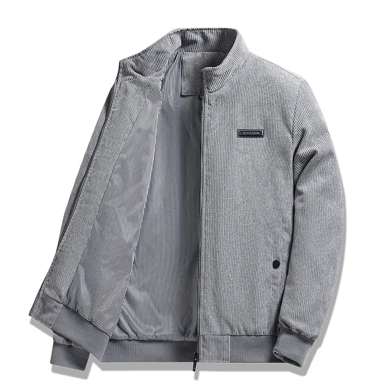 Men's Corduroy Cotton-Padded Jacket Lightweight Casual Workwear Coat