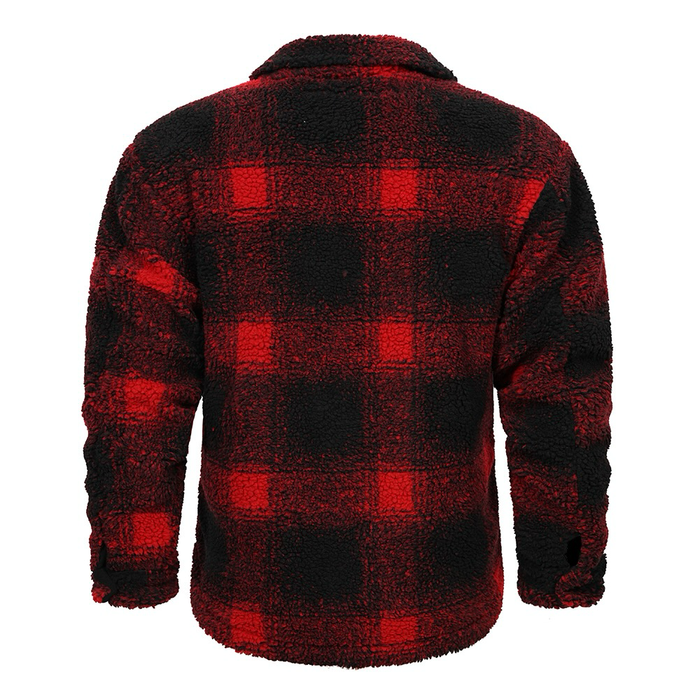 Axel Vintage Red Plaid Sherpa Jacket