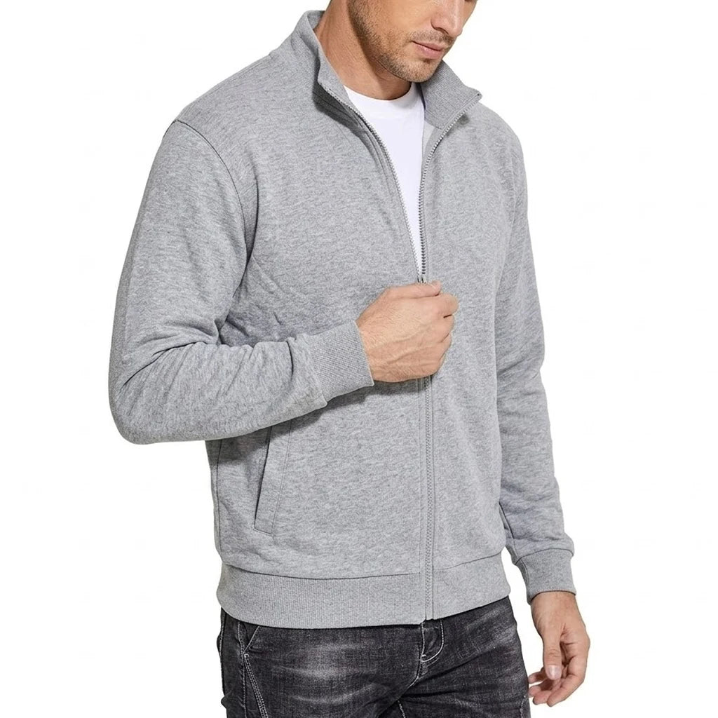 Men's Zipper Cotton Sweatshirt Jacket
