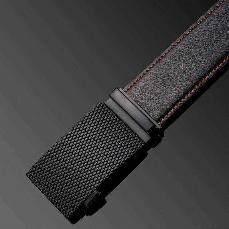 Business Leather Belt Black Waterproof Scratch Resistant