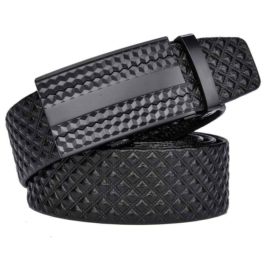 Leather Belt Waterproof Scratch Resistant Black