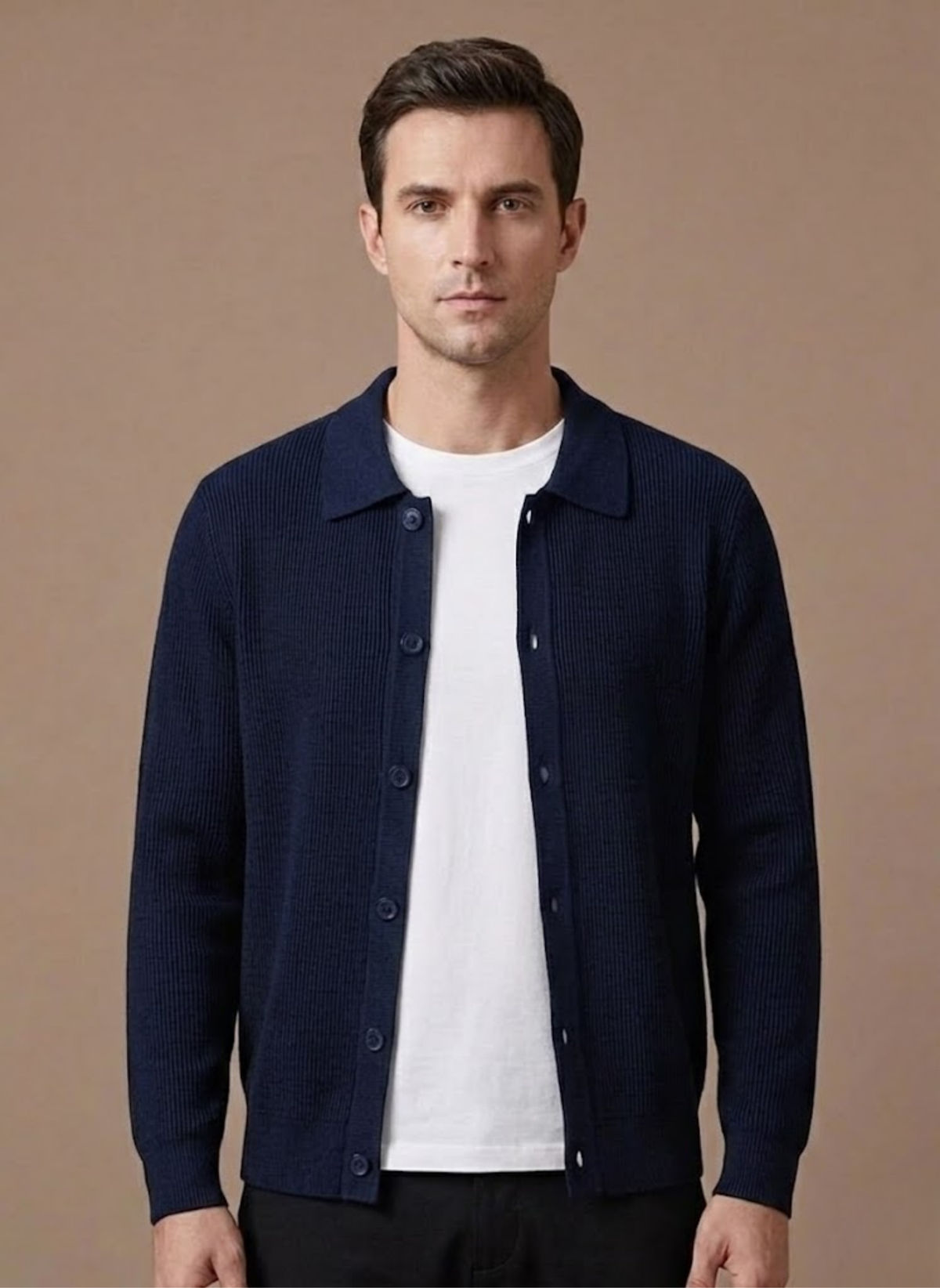 Men's Relaxed-Fit Long-Sleeve Cardigan