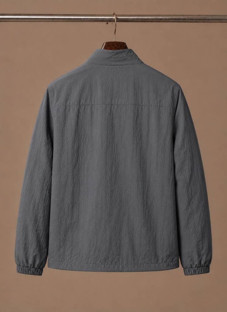 Close-up of the jacket's ribbed cuff