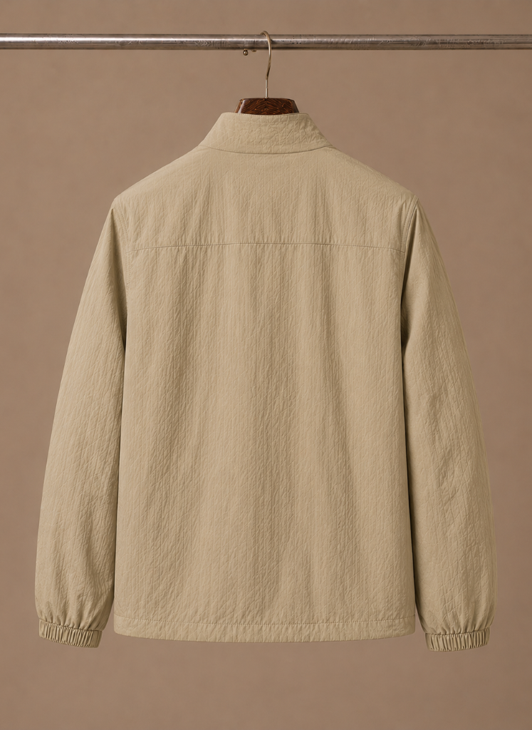Men's mesh-lined bomber jacket styled for everyday wear
