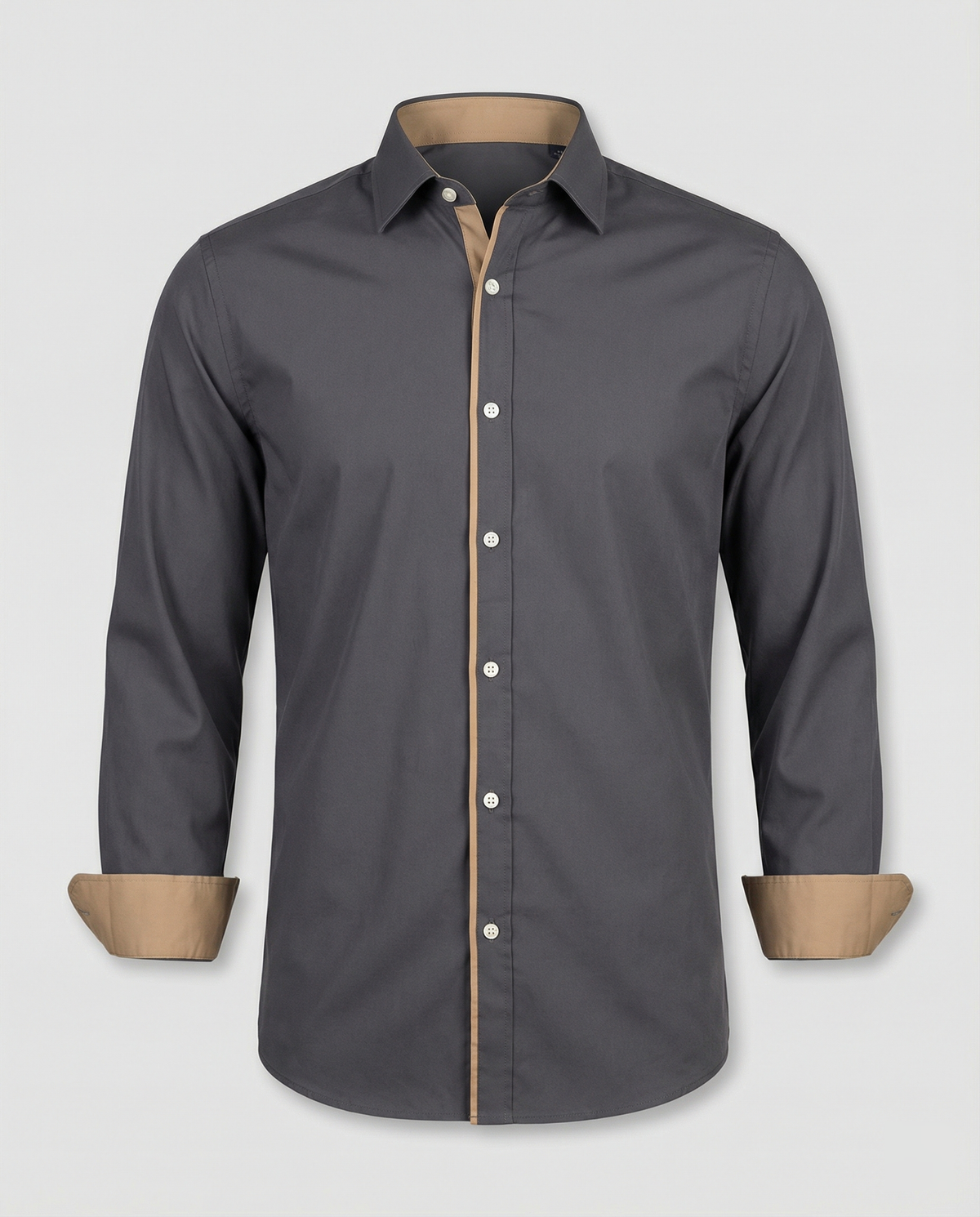 Full product view of the men's button-down shirt
