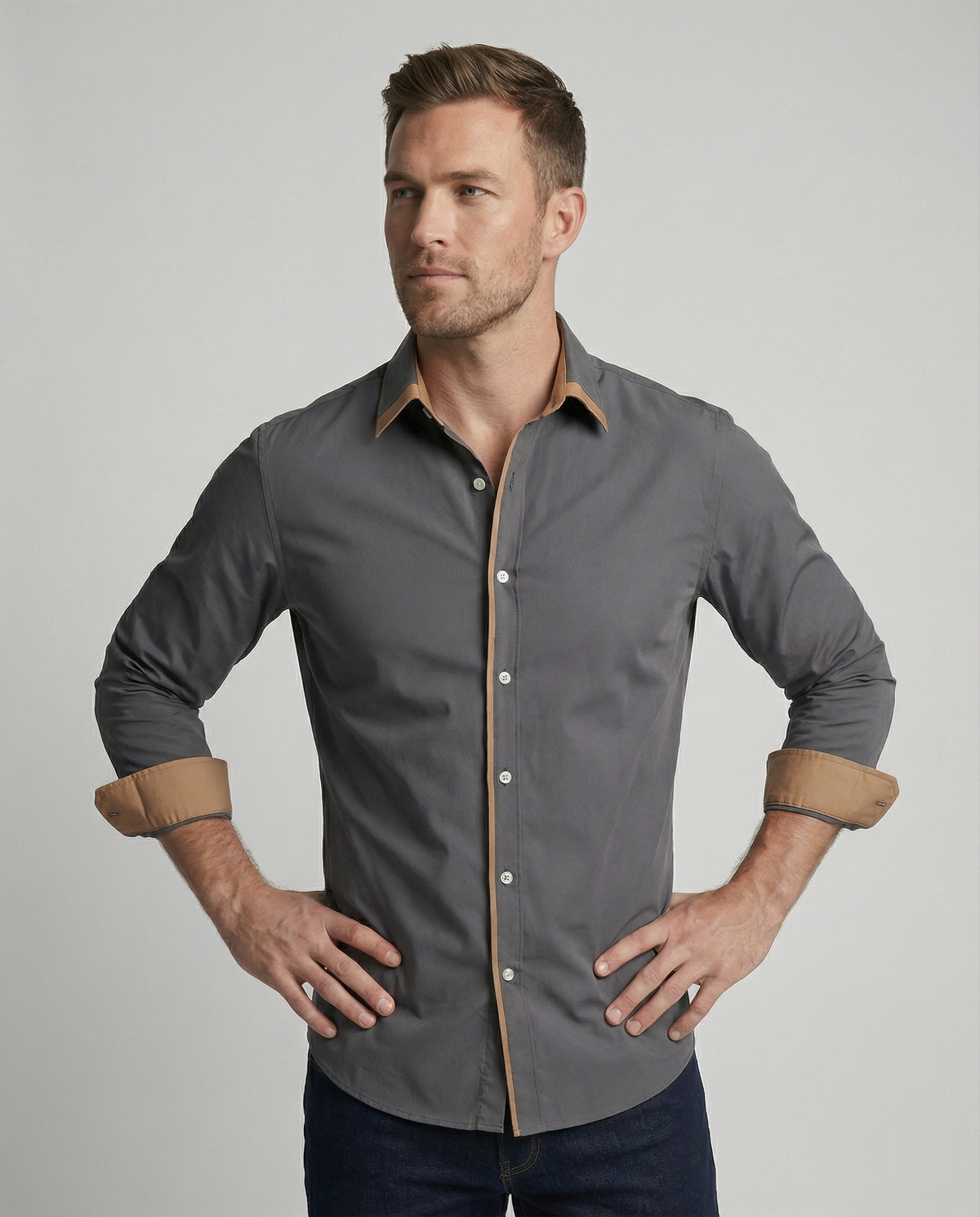 Men’s Classic Button-Down Shirt for Fall
