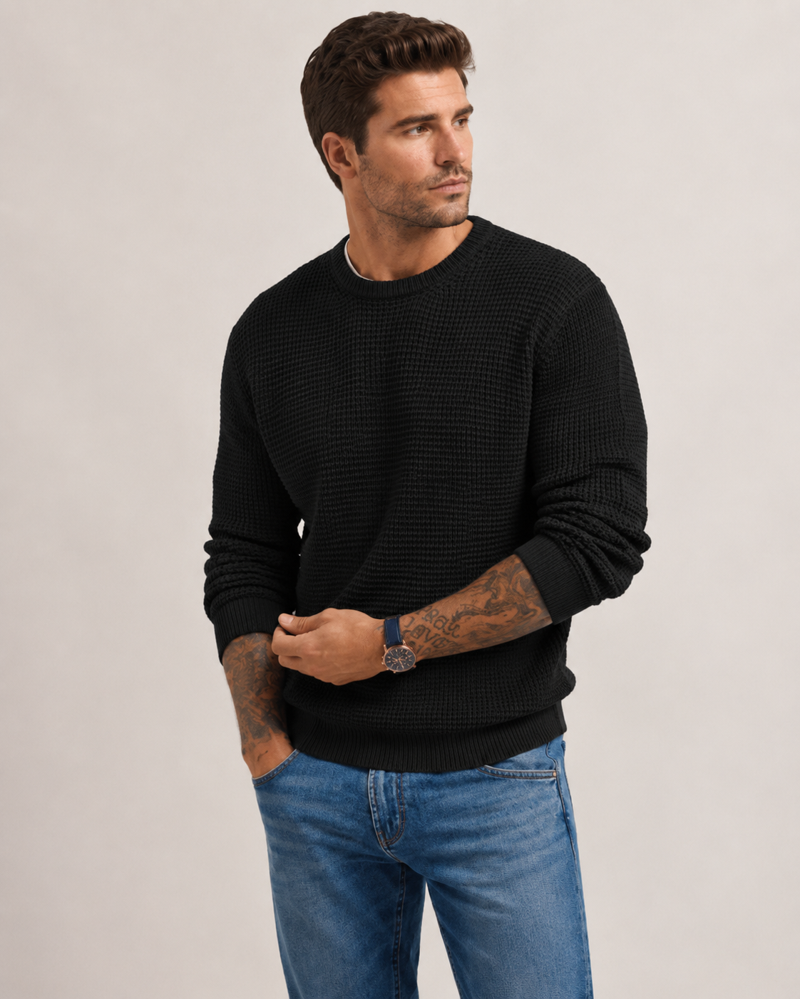 Men's Knit Pullover Sweater For Smart Casual Style