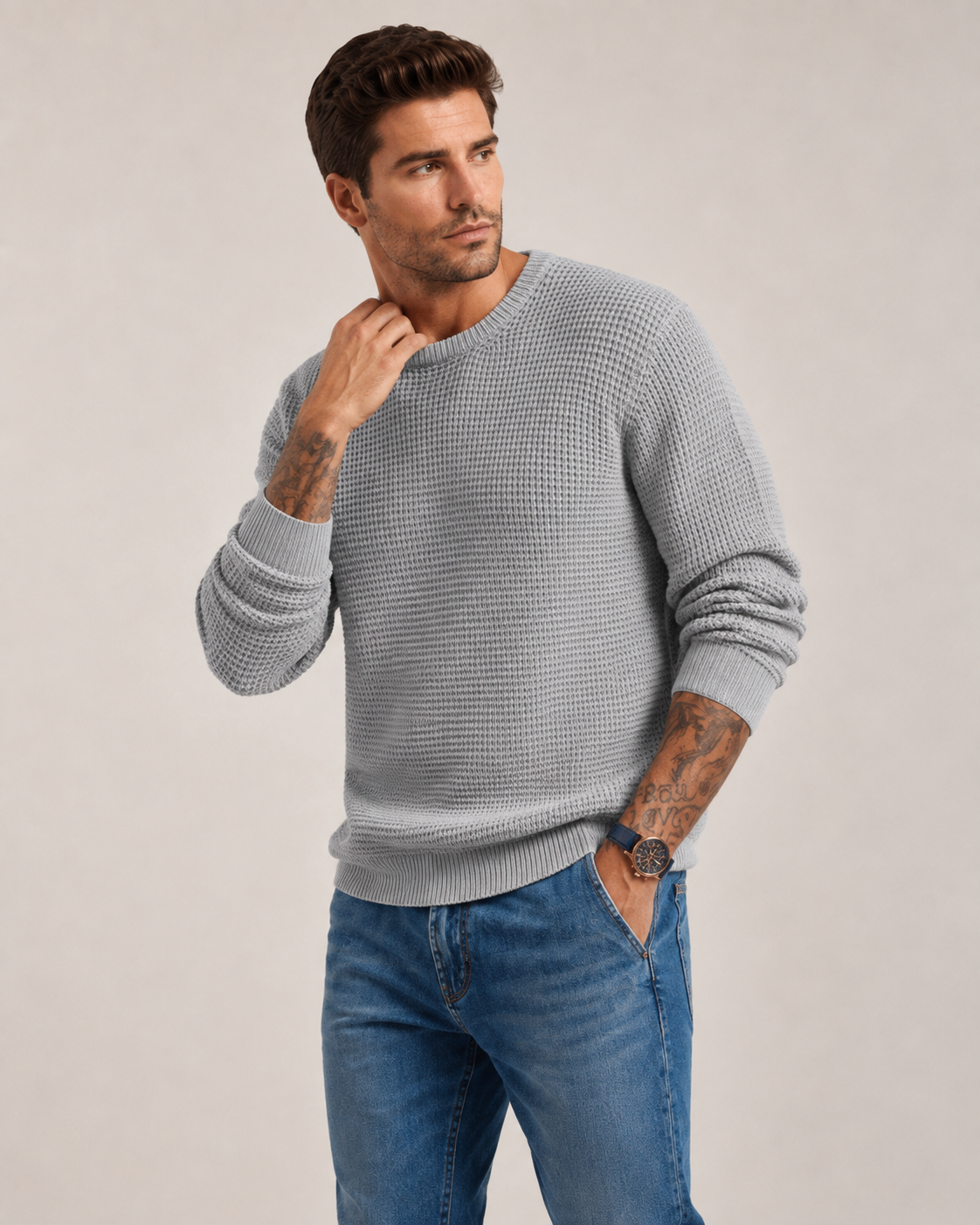 Men's sweater with a classic pullover design
