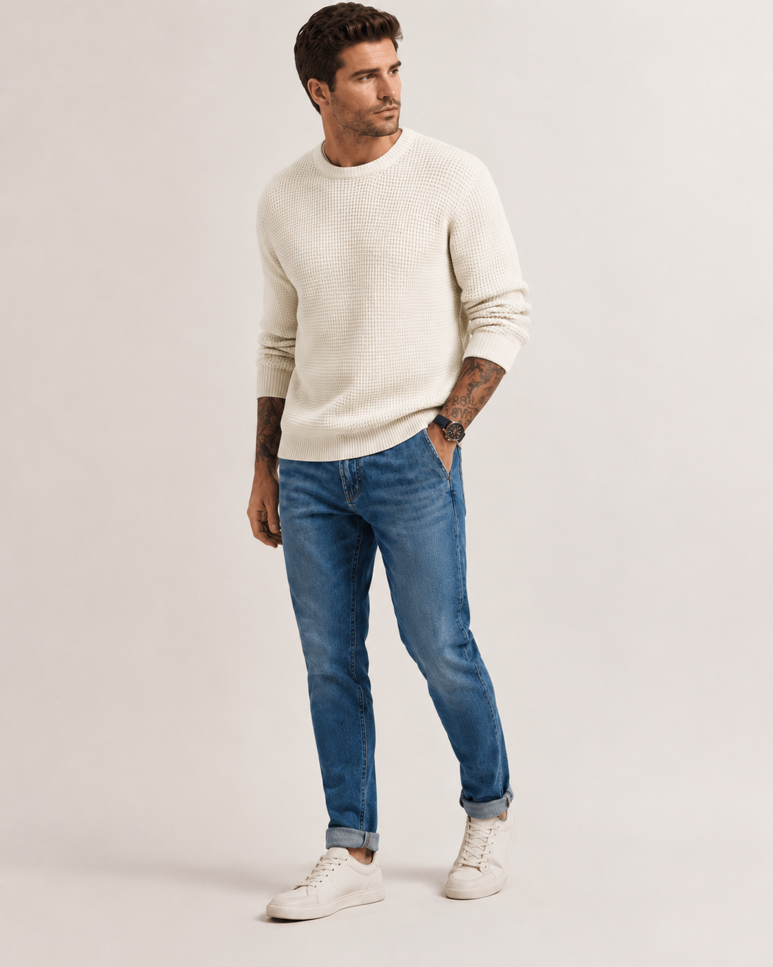 Men's Knit Pullover Sweater For Smart Casual Style