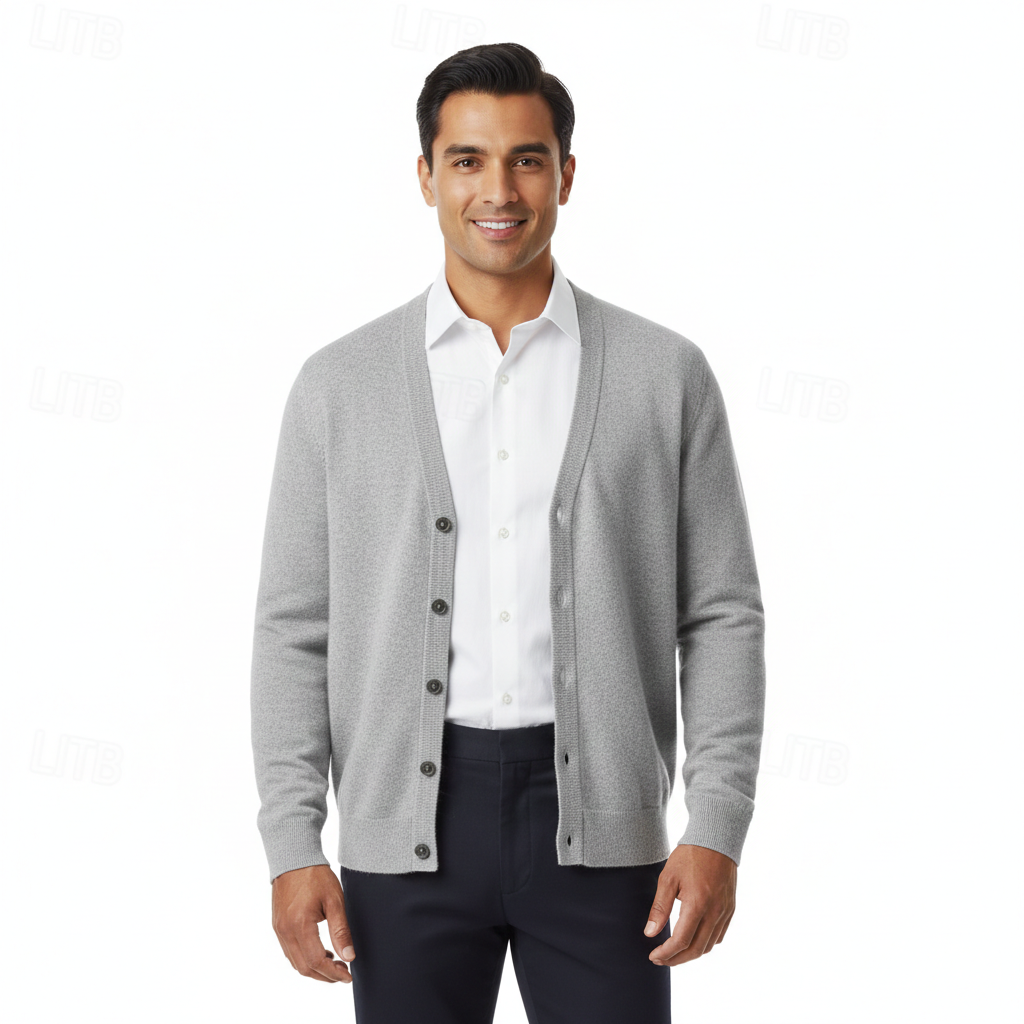 Men's V-Neck Button Cardigan Regular Fit