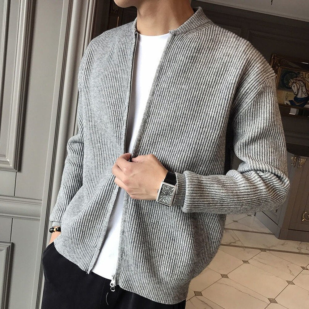 Men's Knit Cardigan Soft Warm Classic Layer