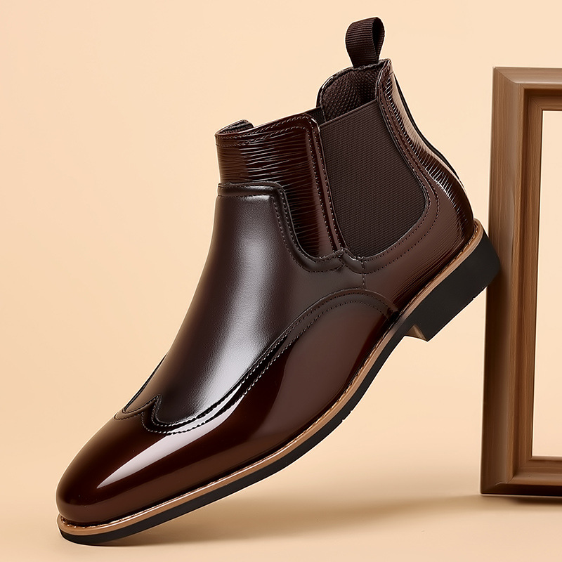 Men's Chelsea Boots Classic Slip-On Ankle Boots