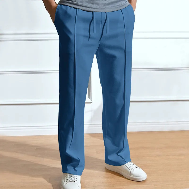 Men's Slim-Fit Trousers With Elastic Waistband