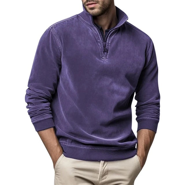 Men's Quarter-Zip Pullover Casual Everyday Sweater