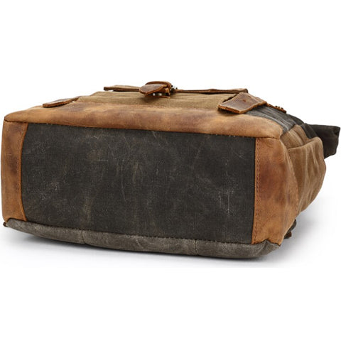 Vintage water-resistant backpack styled for work and travel use
