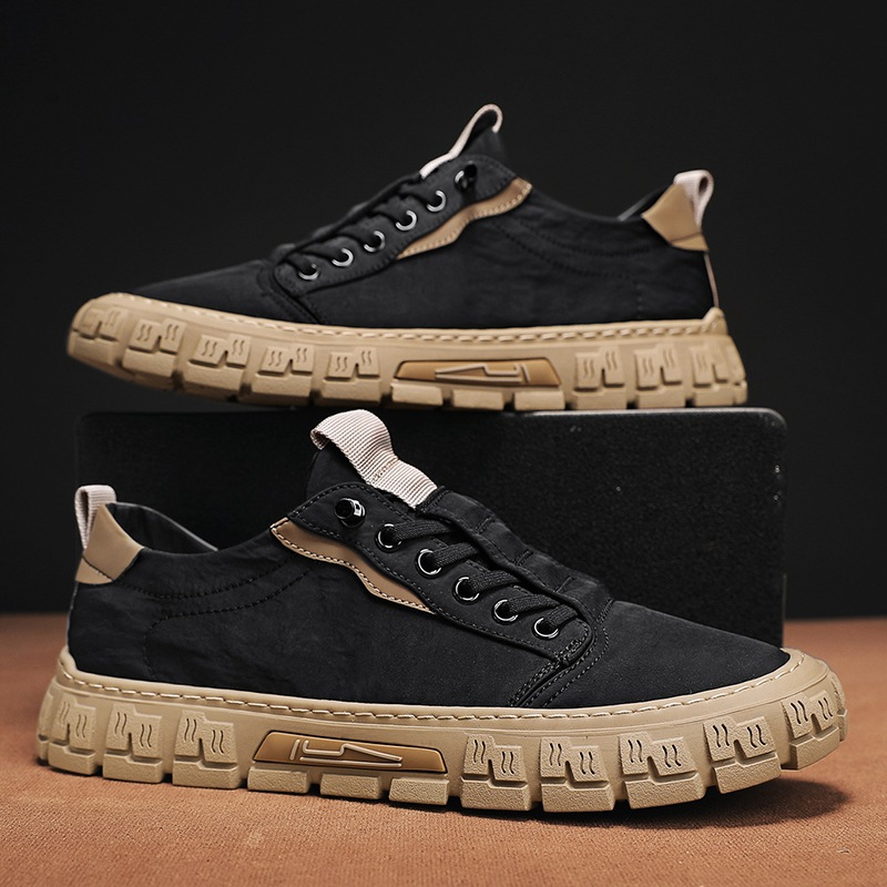 Men's Suede-Like Canvas Sneakers