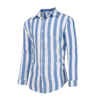 Men's Slim Fit Long-Sleeve Shirt With Kent Collar