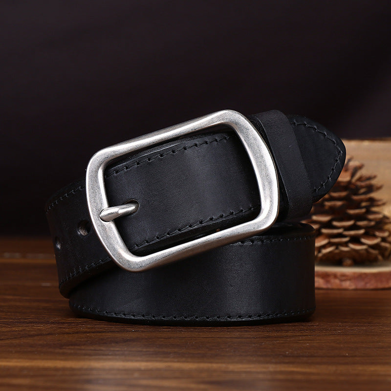 Men's vintage belt styled with casual jeans
