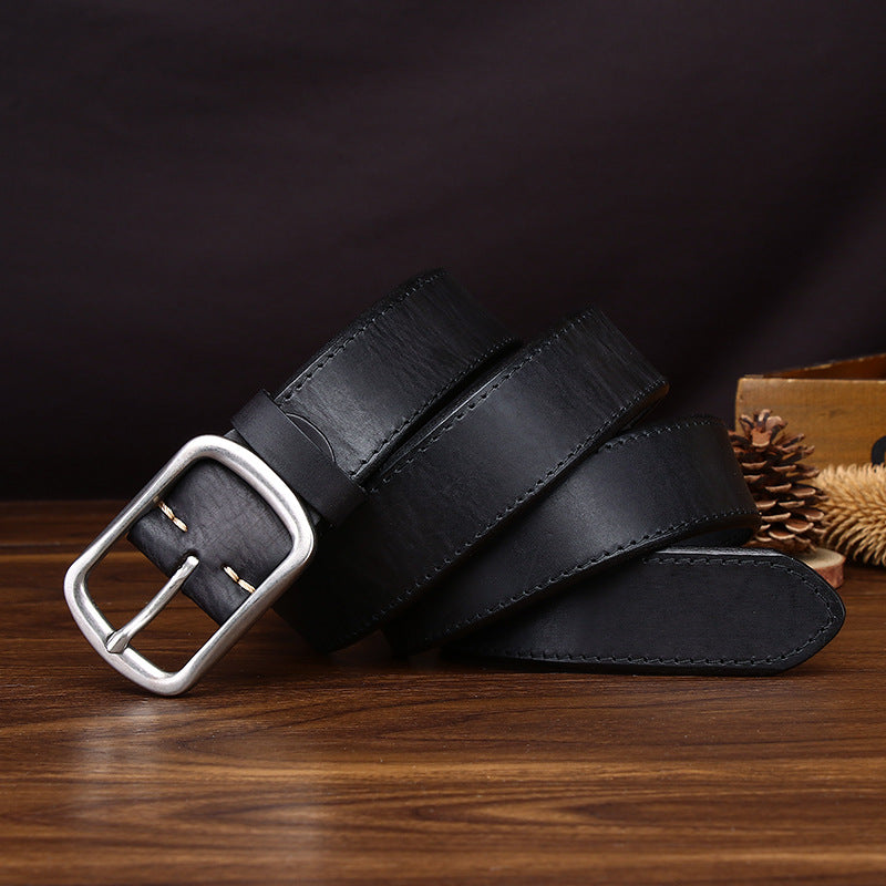 Close-up view of a classic men's vintage belt
