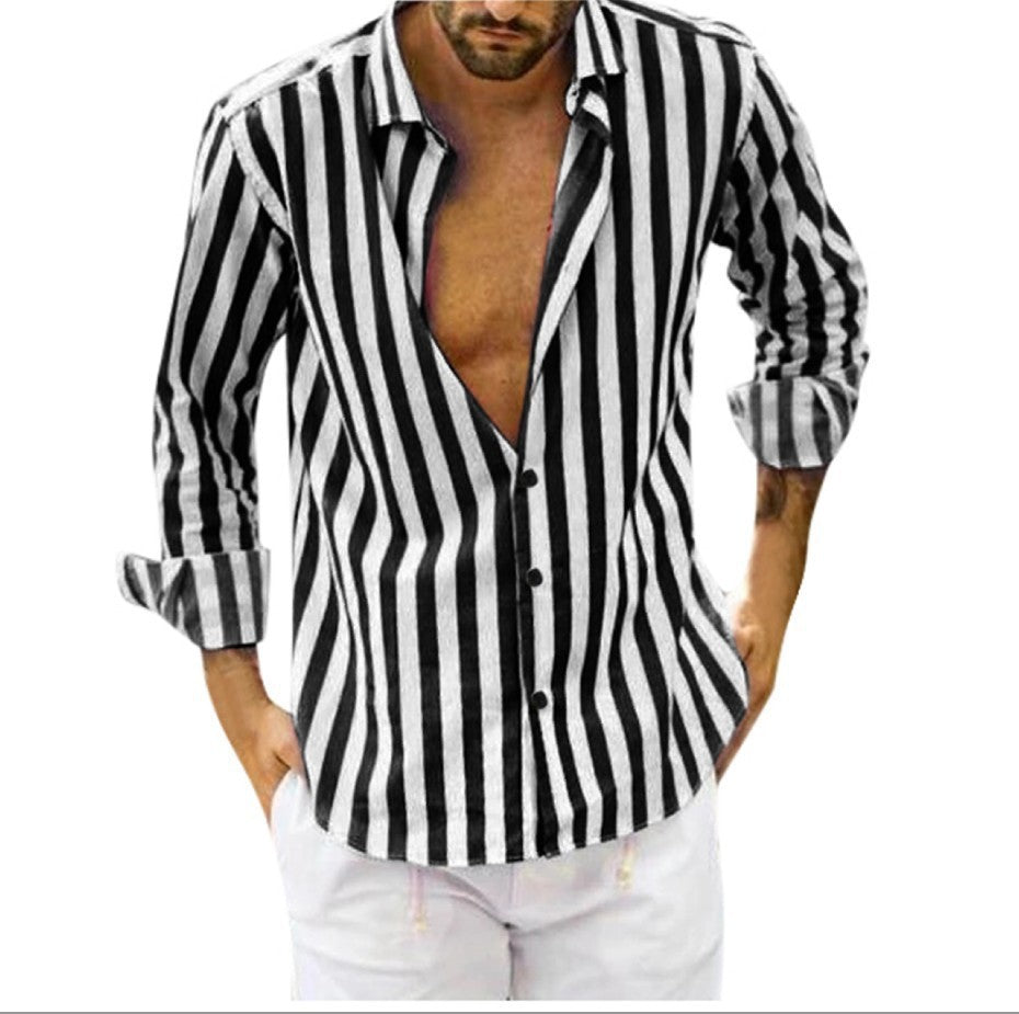 Close-up of the Kent collar on a men's long-sleeve shirt
