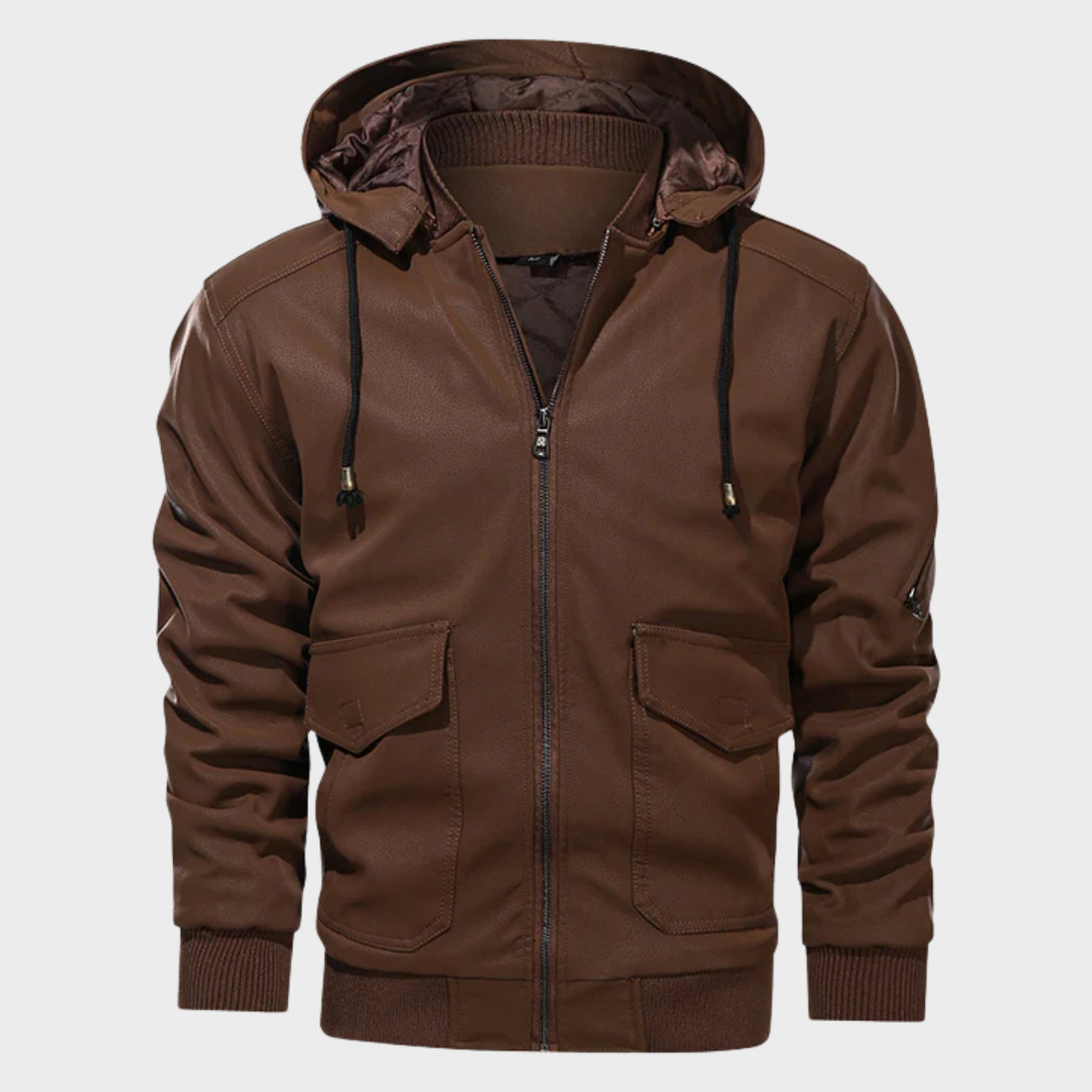 Men's Quilted Hooded Jacket for Cold Weather