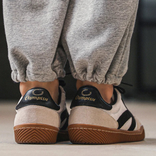 Suede men's sneakers with a textured upper