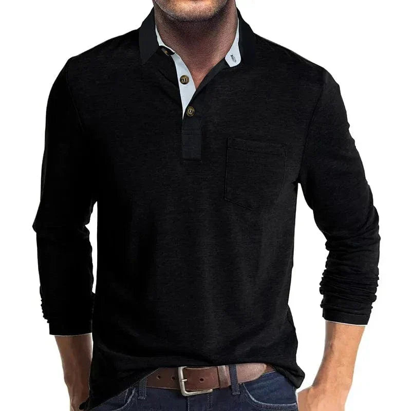 Men's Long-Sleeve Polo Shirt
