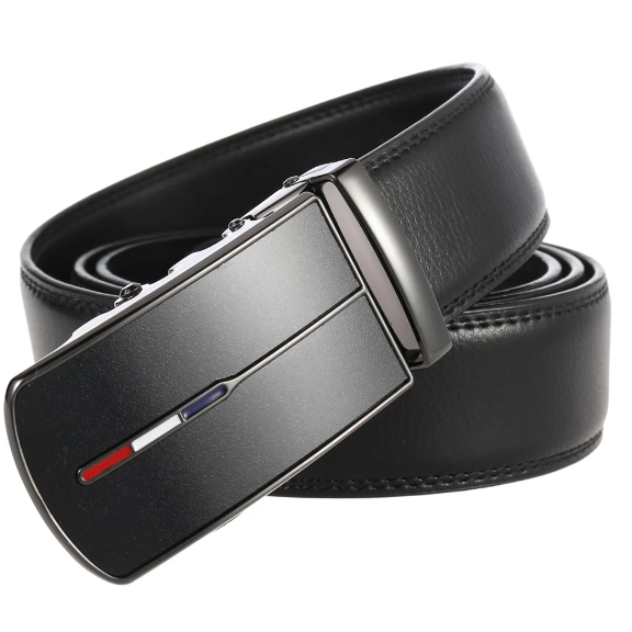 Men's automatic buckle belt displayed against a clean background