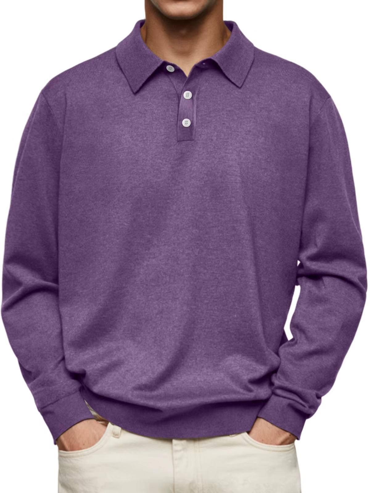 Back view of a classic men's polo shirt