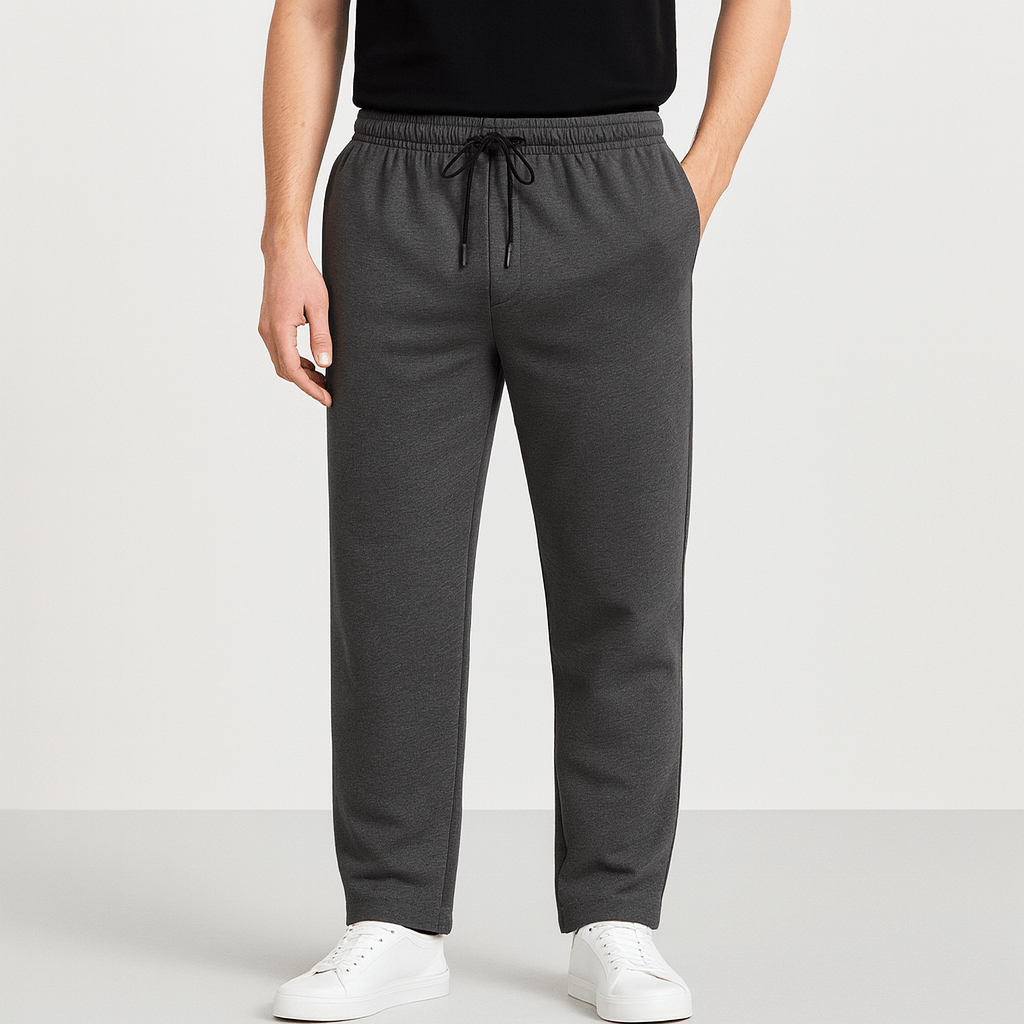 Men's casual sweatpants shown with a drawstring waistband