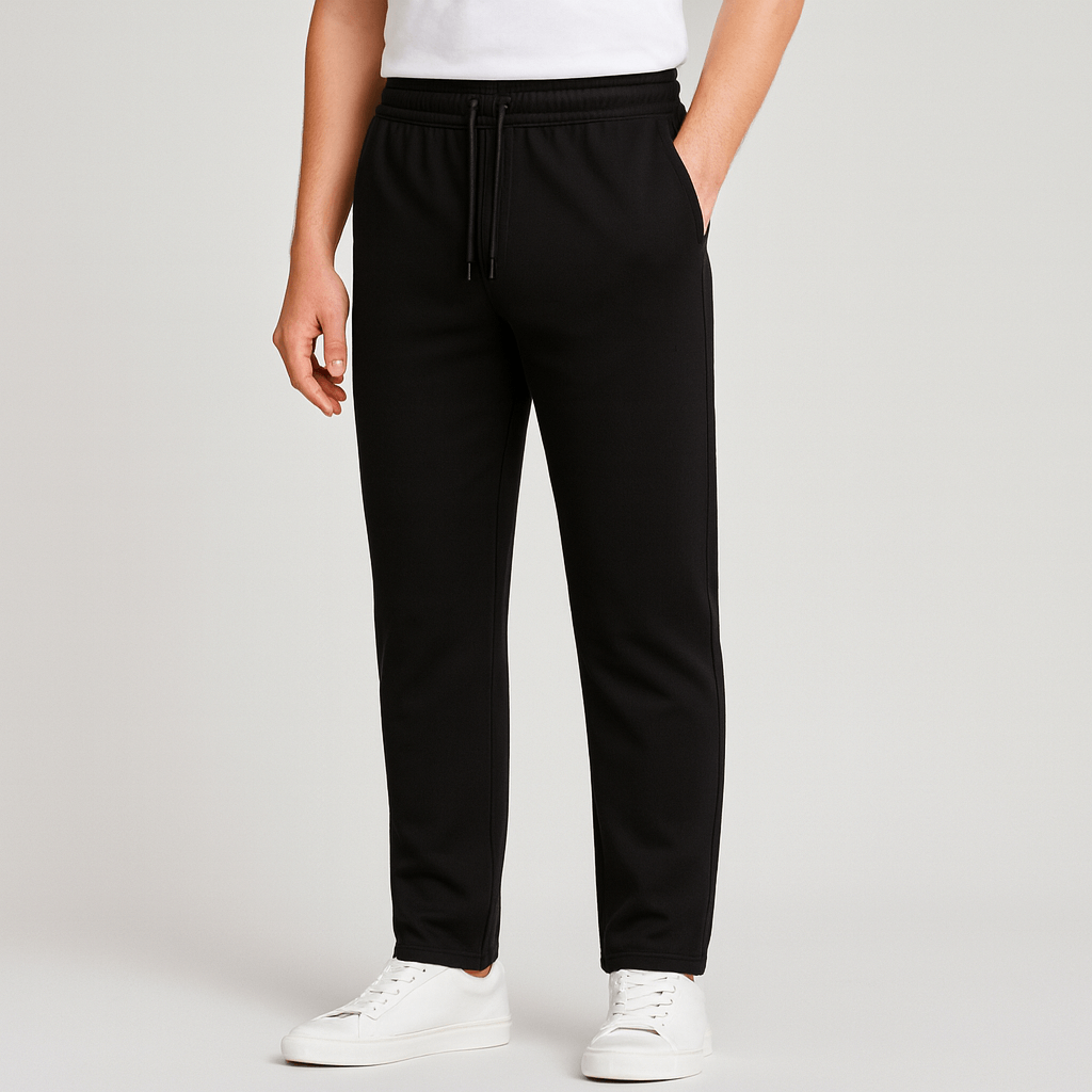 Men's straight-leg sweatpants with adjustable drawstring waist