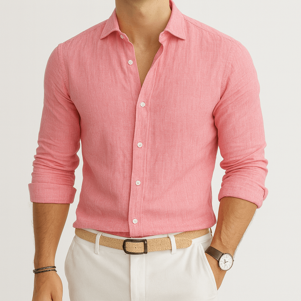 Men's Linen Shirt Long Sleeve