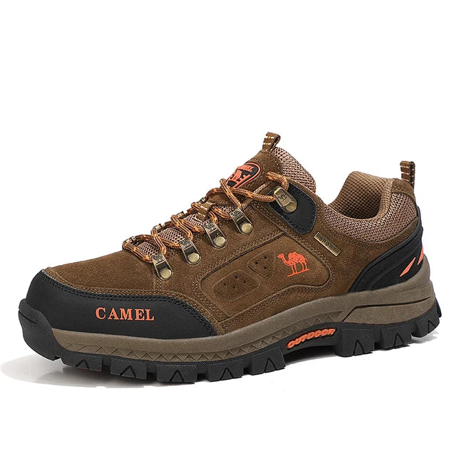 Side profile of a casual men's outdoor shoe
