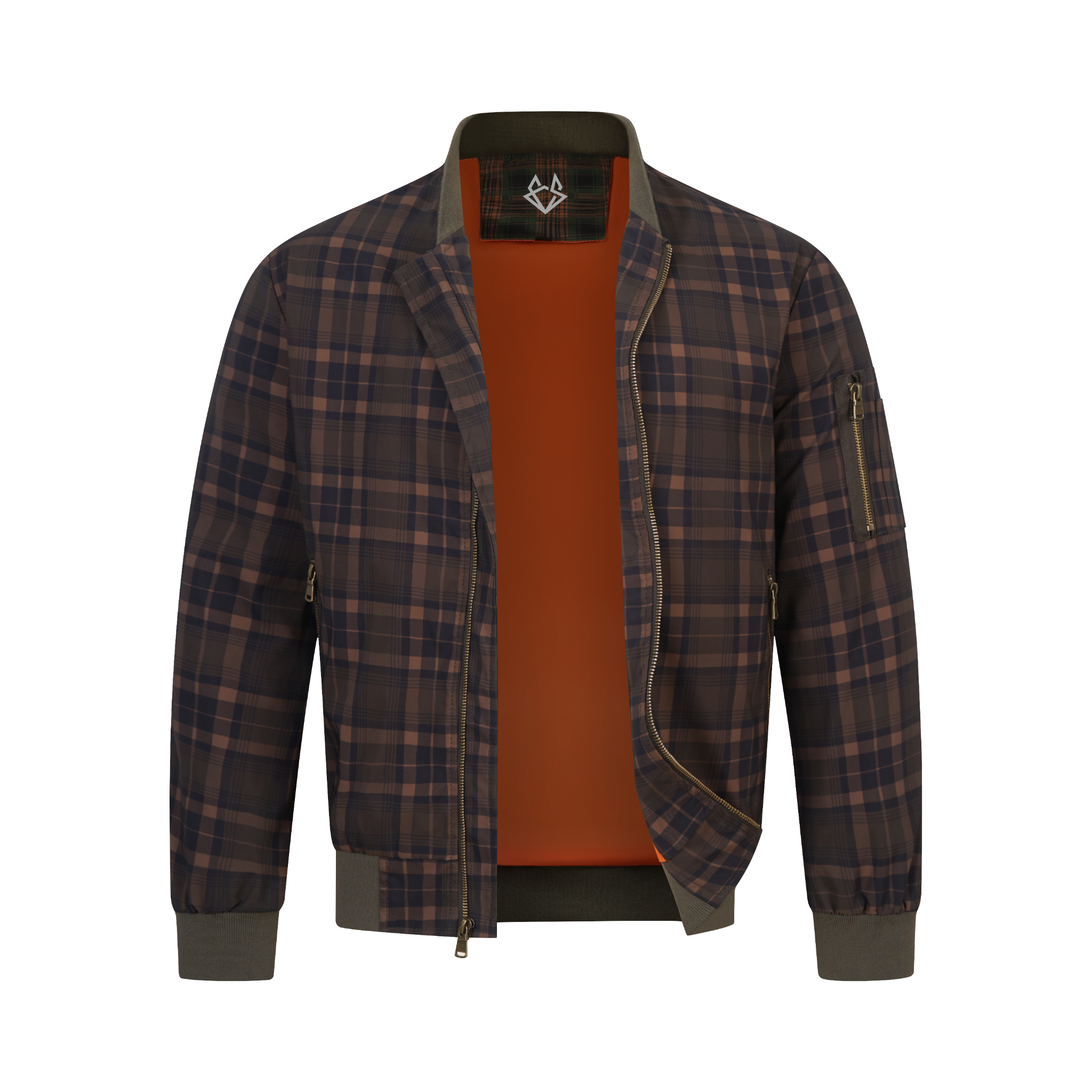 Urban Plaid Bomber Jacket