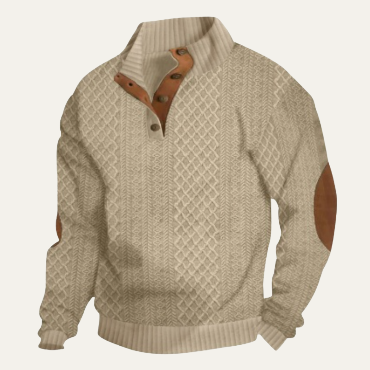 Men's Cable-Knit Button-Front Cardigan