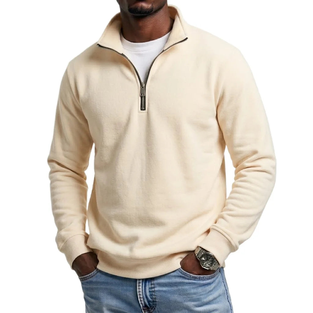 Men's Quarter Zip Pullover Hoodie Half Zipper Sweatshirt