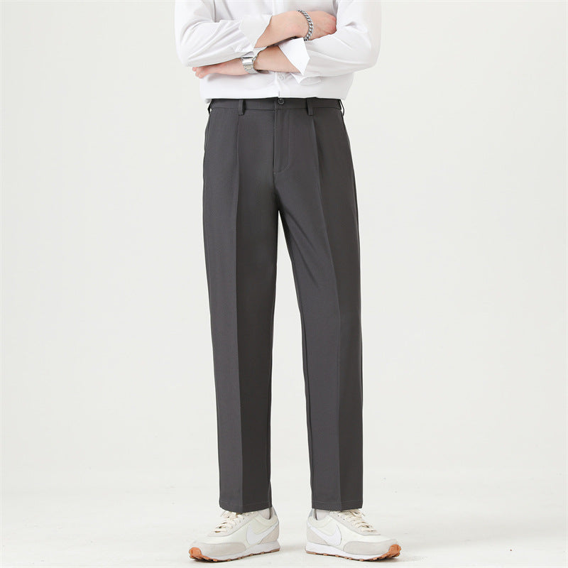 Men's Straight-Leg Pleated Dress Pants