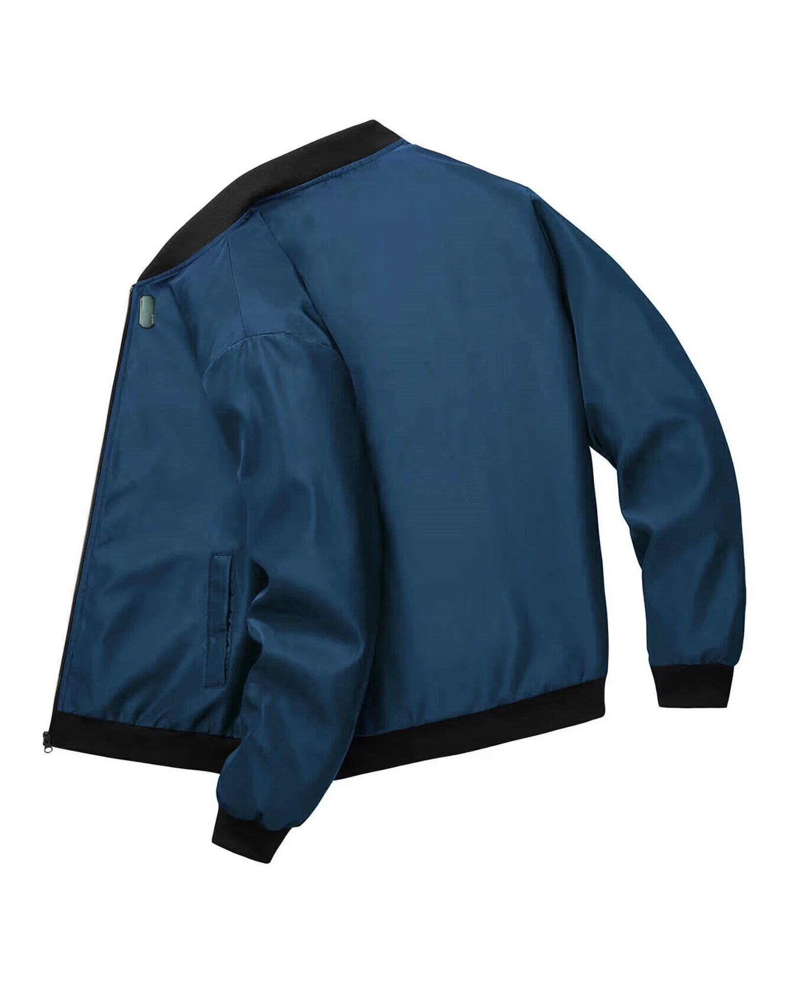 Men's Baseball Collar Lightweight Loose Jacket Solid Color