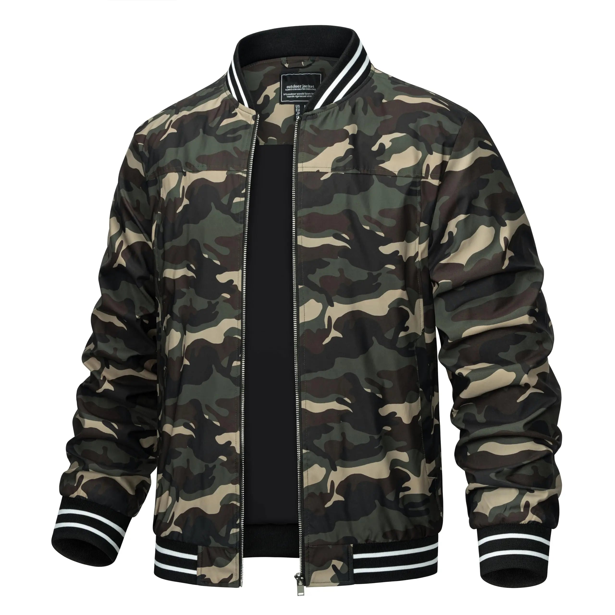 Men's Lightweight Waterproof Windbreaker Jacket Full Zip