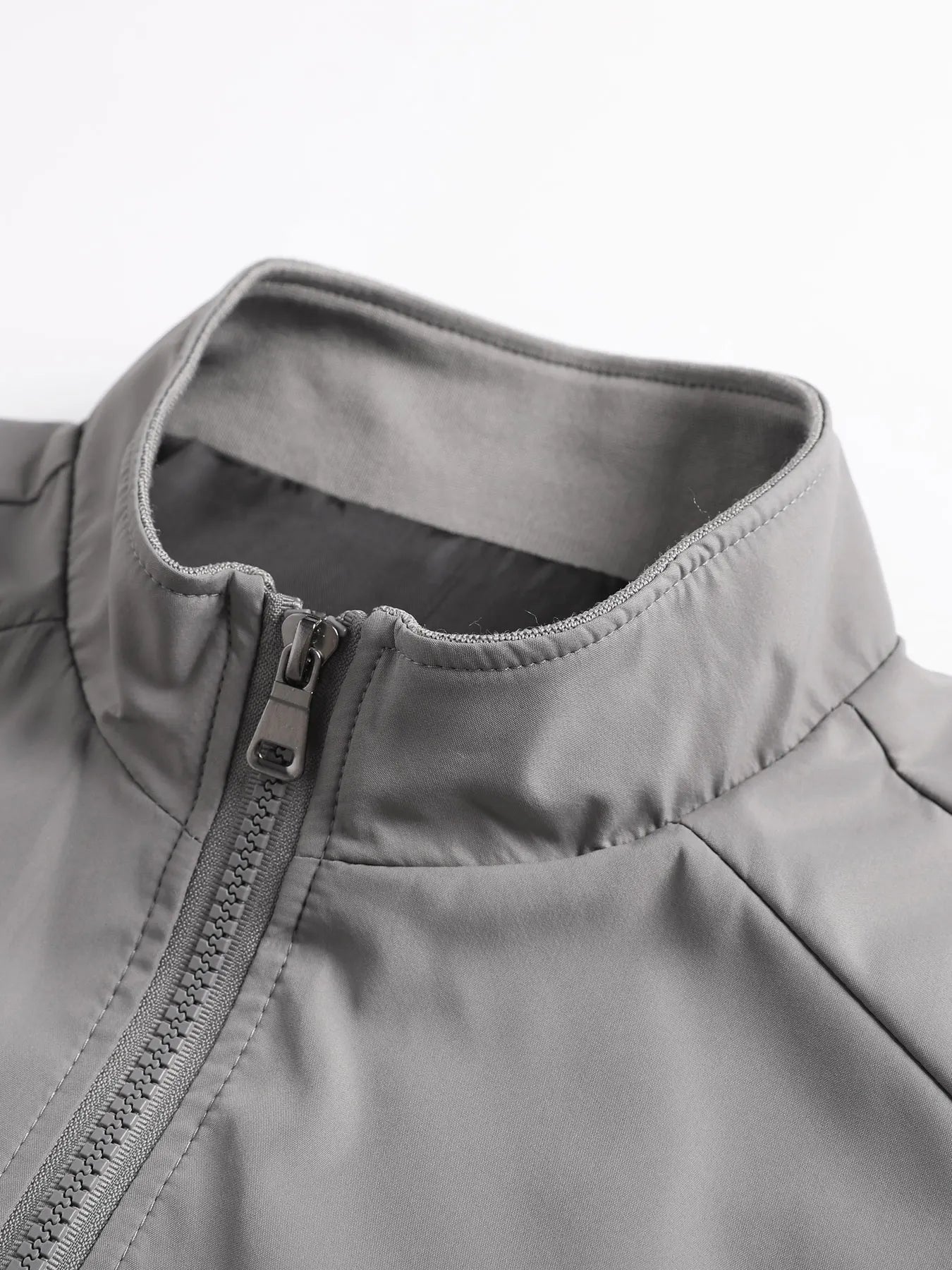 Men's Thin Stand Collar Casual Jacket Solid Color