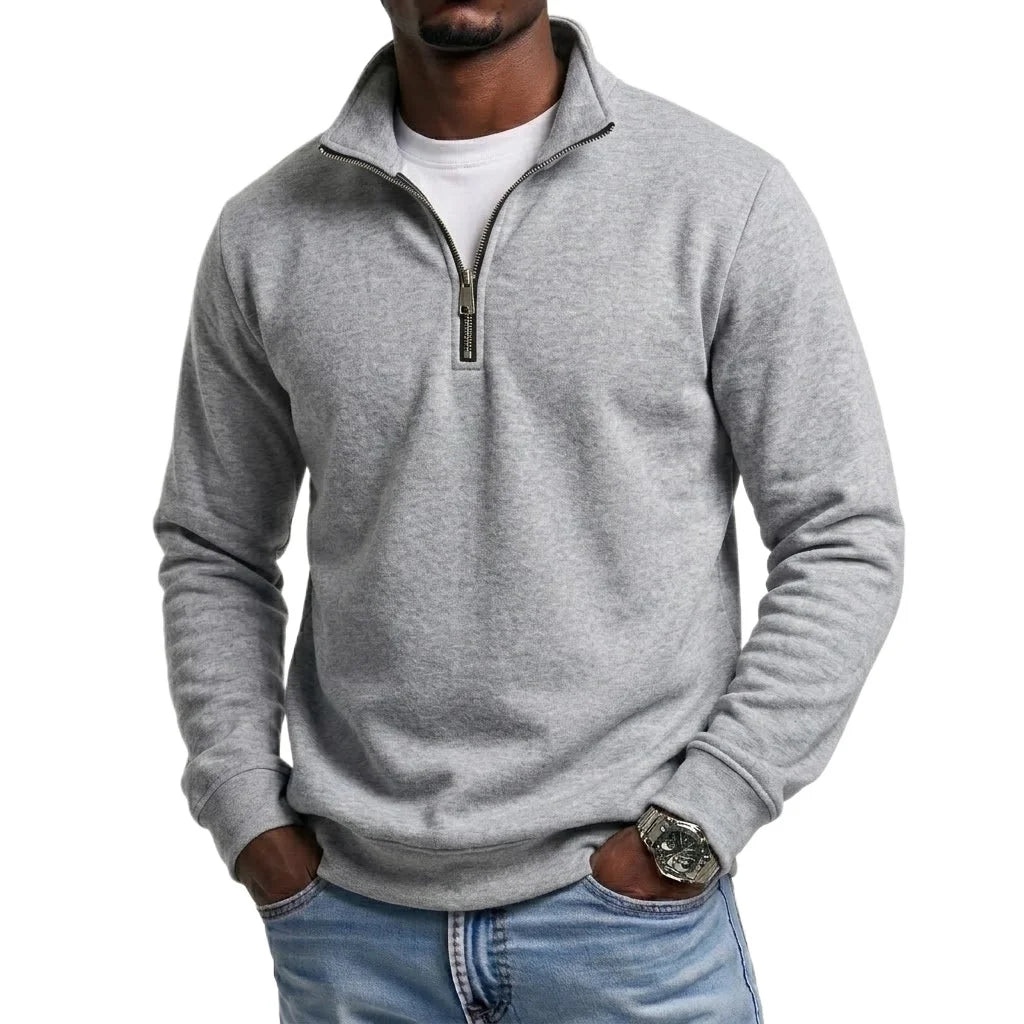 Men's Quarter Zip Pullover Hoodie Half Zipper Sweatshirt