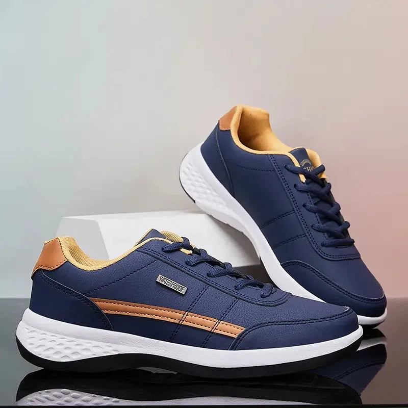 Men's slip-resistant casual shoes in a full side view