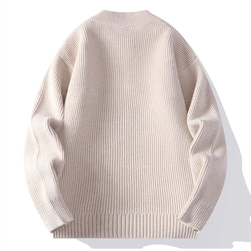 Men's open-front cardigan styled as an easy everyday layer
