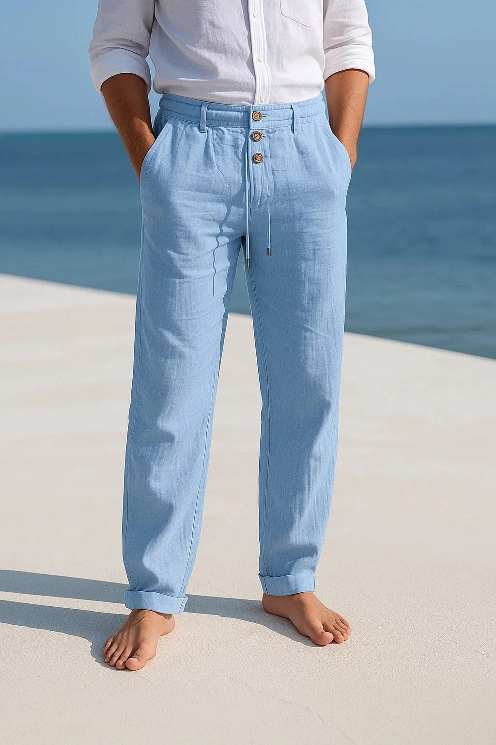 Men's Linen Blend Pants Relaxed Fit