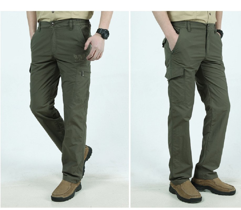 Men's everyday pants featuring a flexible elastic waistband